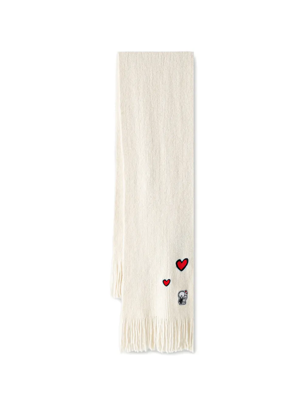 Karl Lagerfeld Ikon patch scarf - Bianco