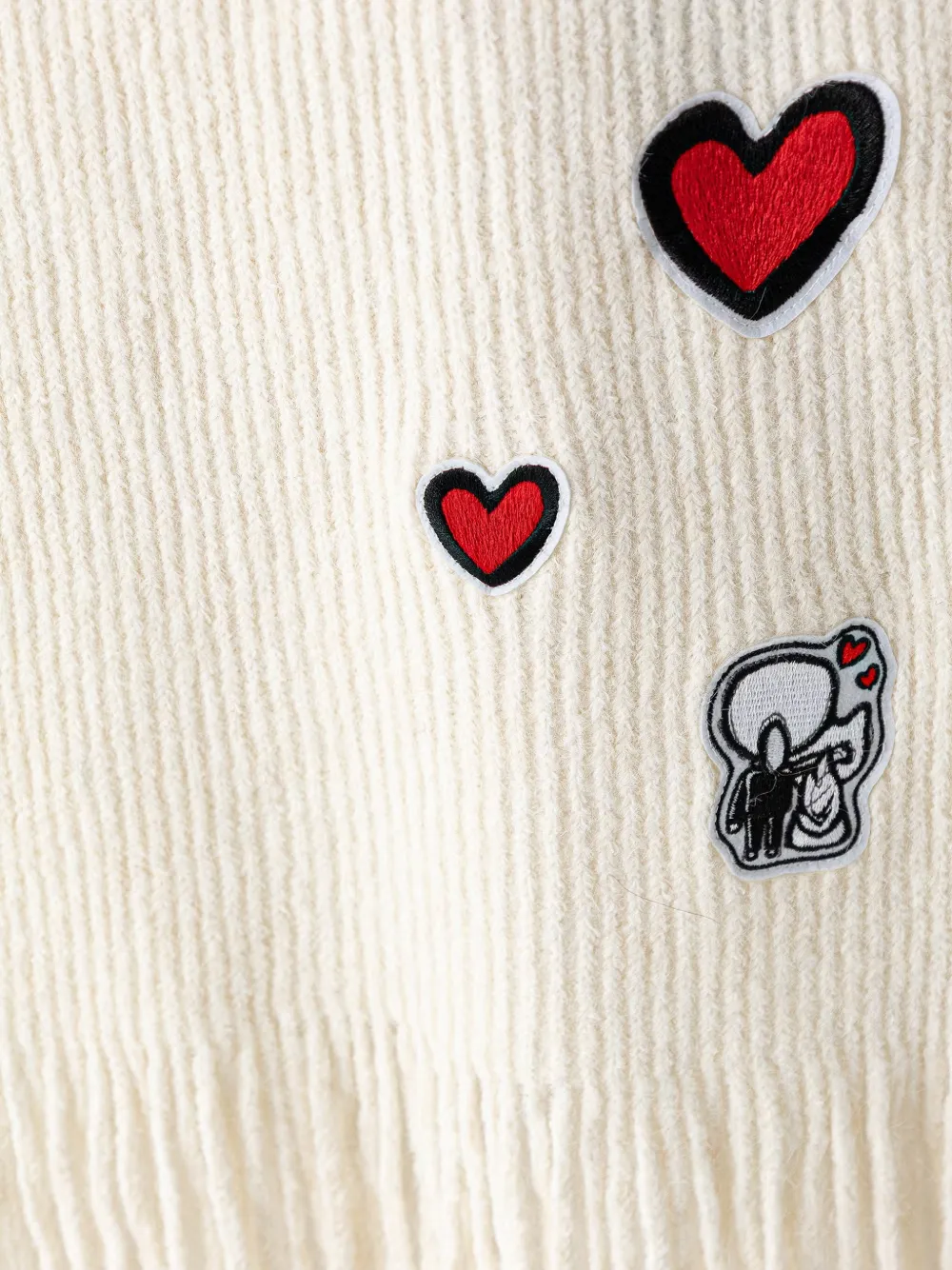 Karl Lagerfeld Ikon sjaal met patch Wit