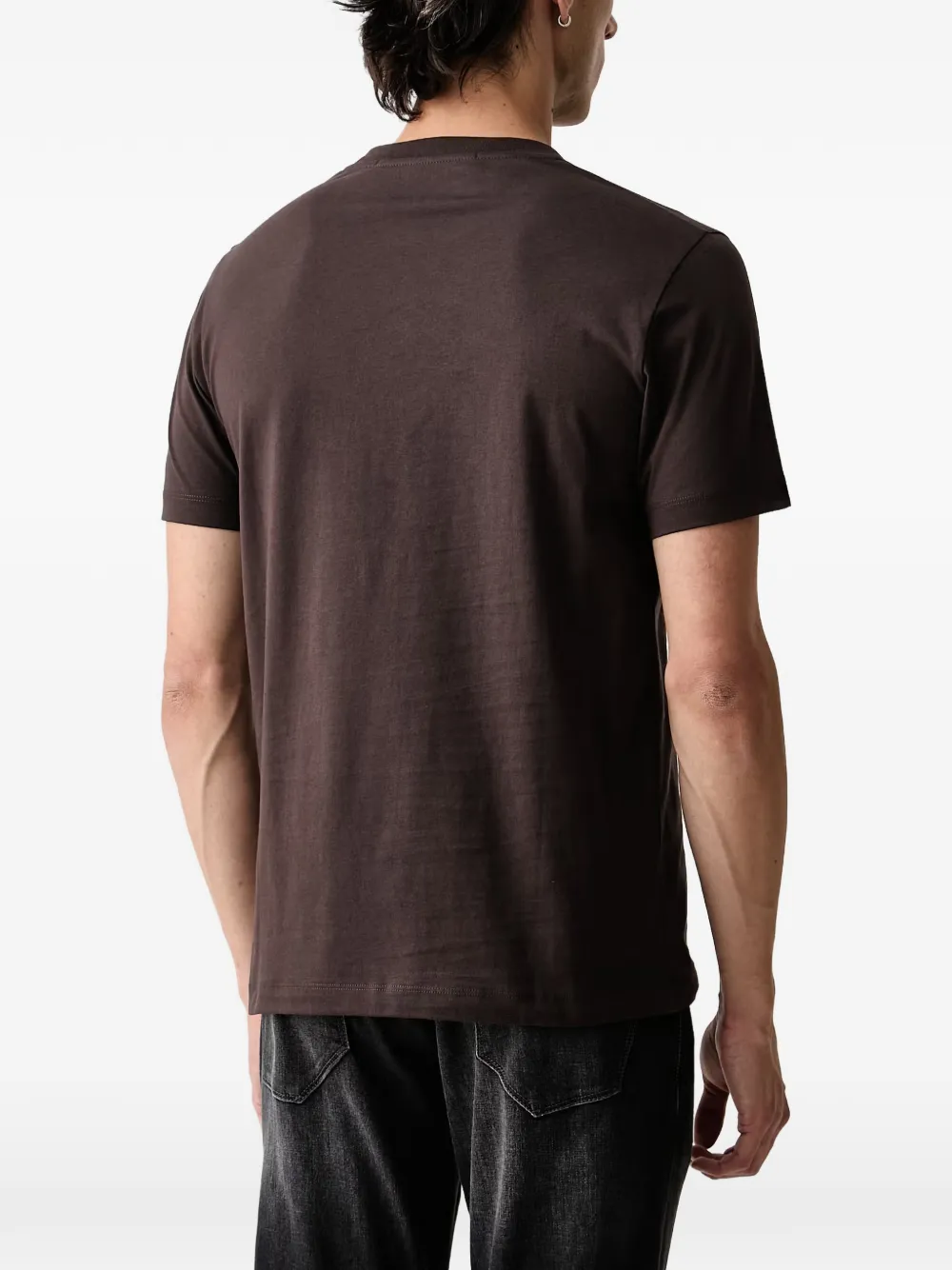 Karl Lagerfeld T-shirt met Ikonik-patch Bruin