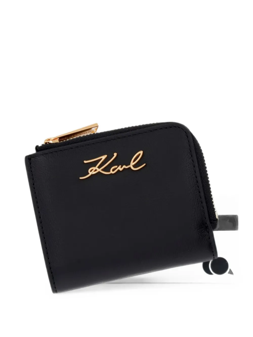 Karl Lagerfeld Karl Signature portemonnee met logo-plakkaat Zwart
