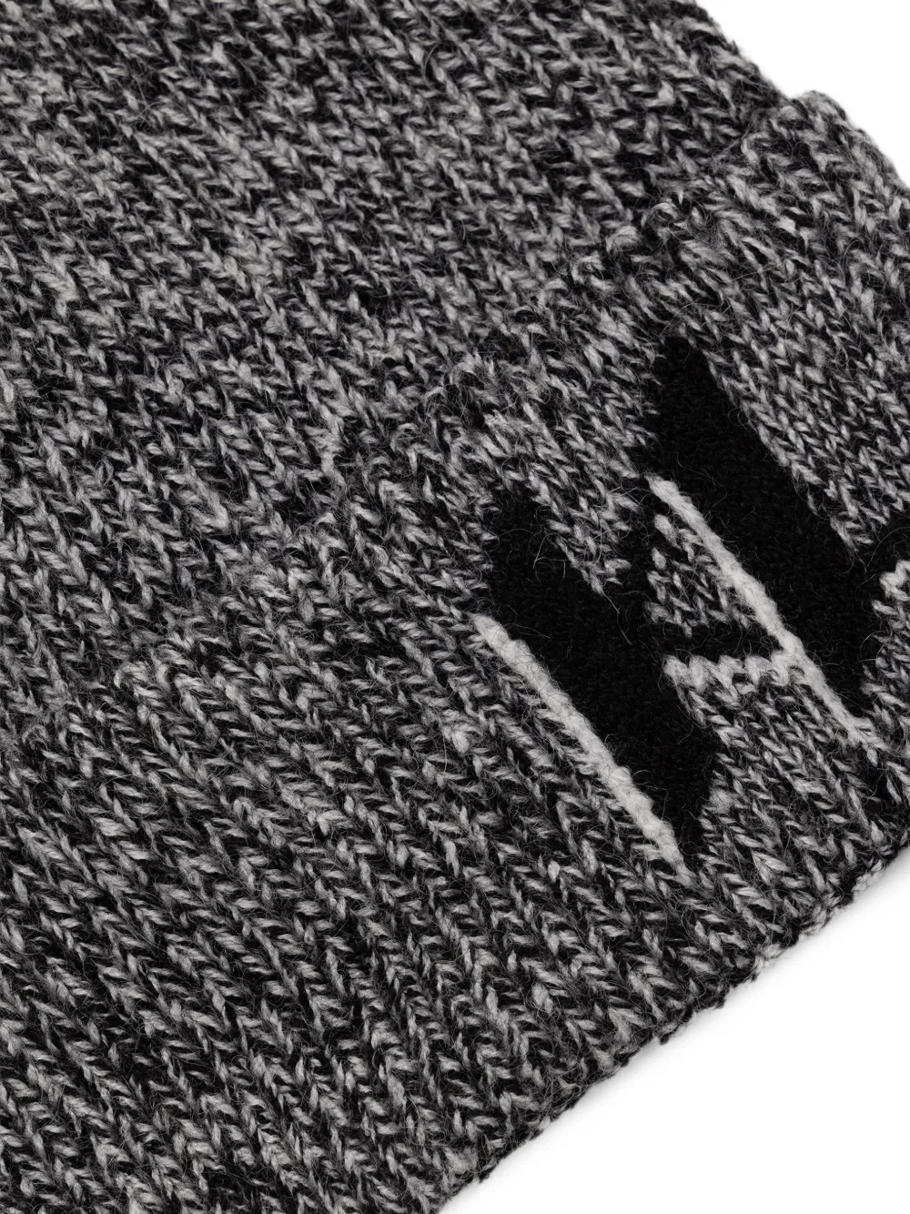 Karl Lagerfeld Gebreide muts met logo-intarsia Grijs