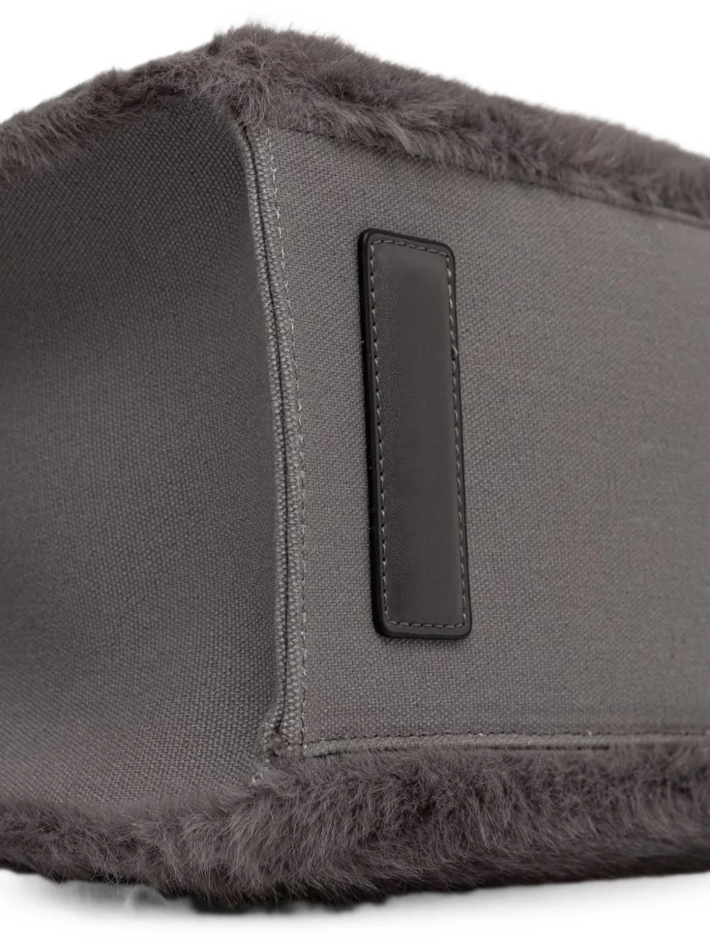 Karl Lagerfeld Shopper van imitatiebont met geborduurd logo Grijs