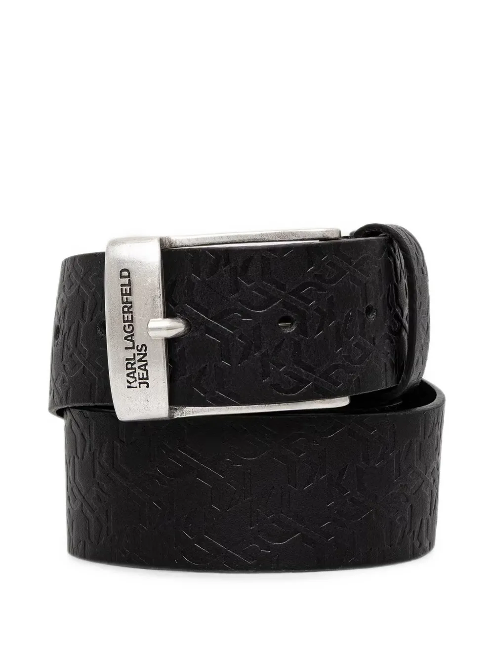 Karl Lagerfeld Jeans monogram-embossed leather belt
