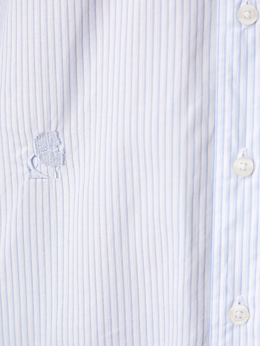 Karl Lagerfeld Overhemd met geborduurd logo en verticale streep Blauw