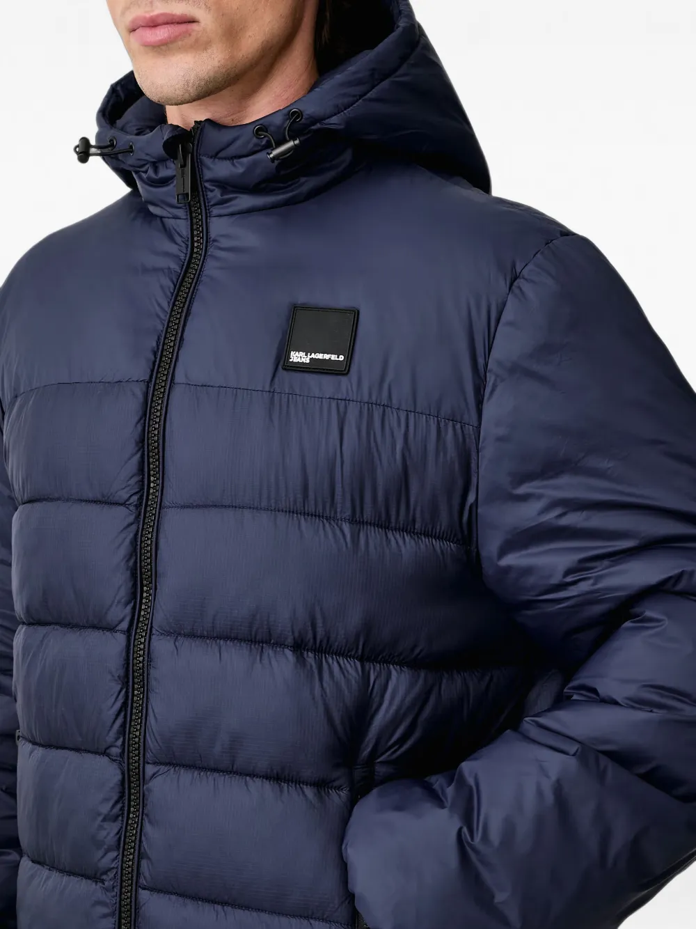 Karl Lagerfeld Jeans Gevoerd jack met capuchon Blauw