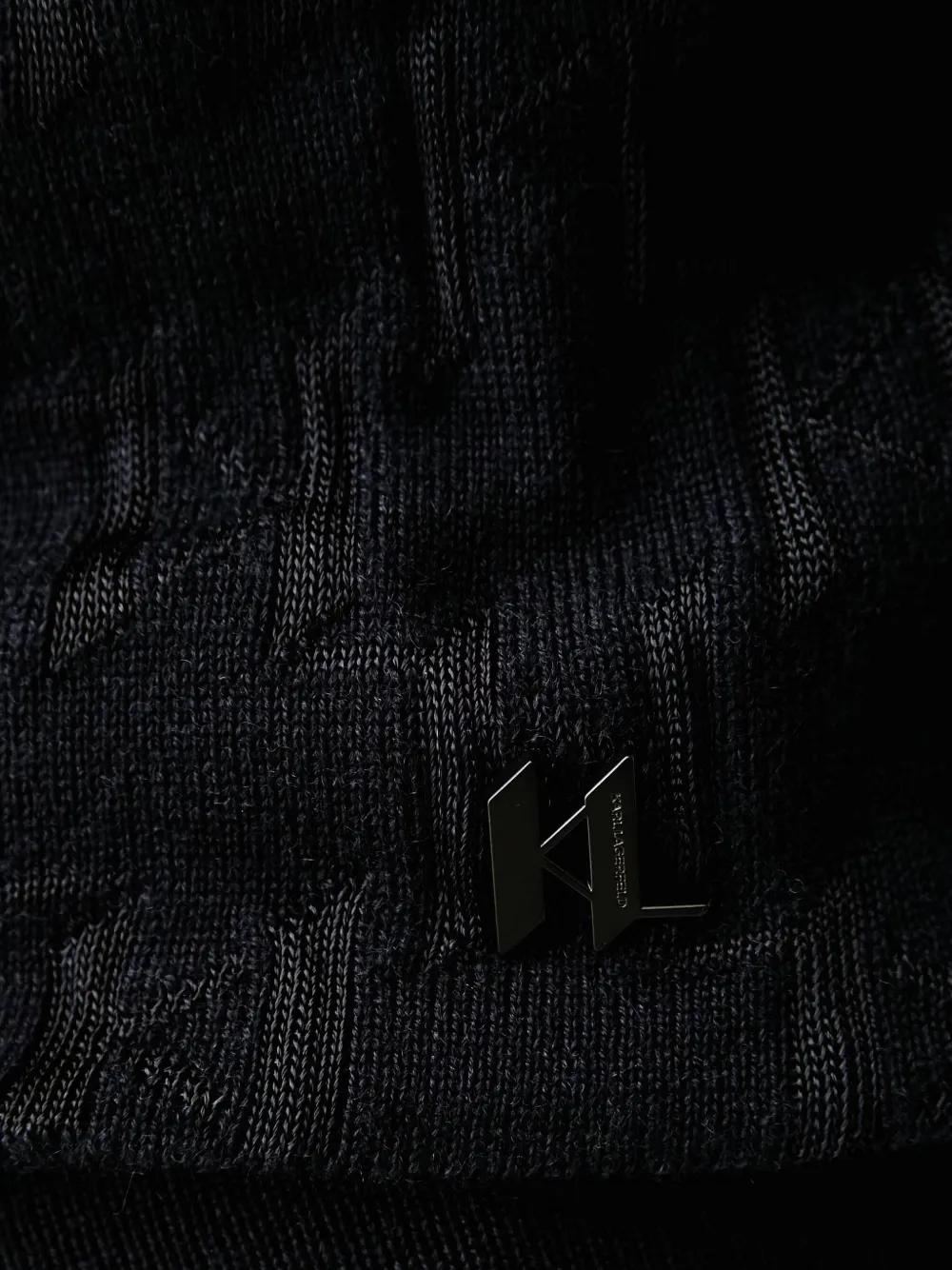 Karl Lagerfeld Trui met monogram-jacquard Zwart