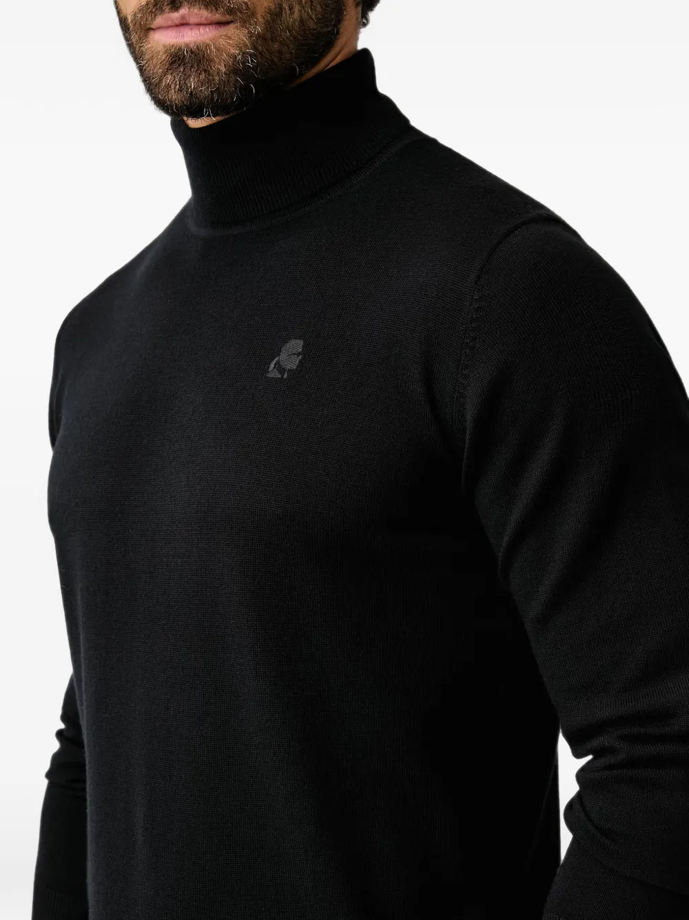 Karl Lagerfeld Coltrui met geborduurd logo Zwart