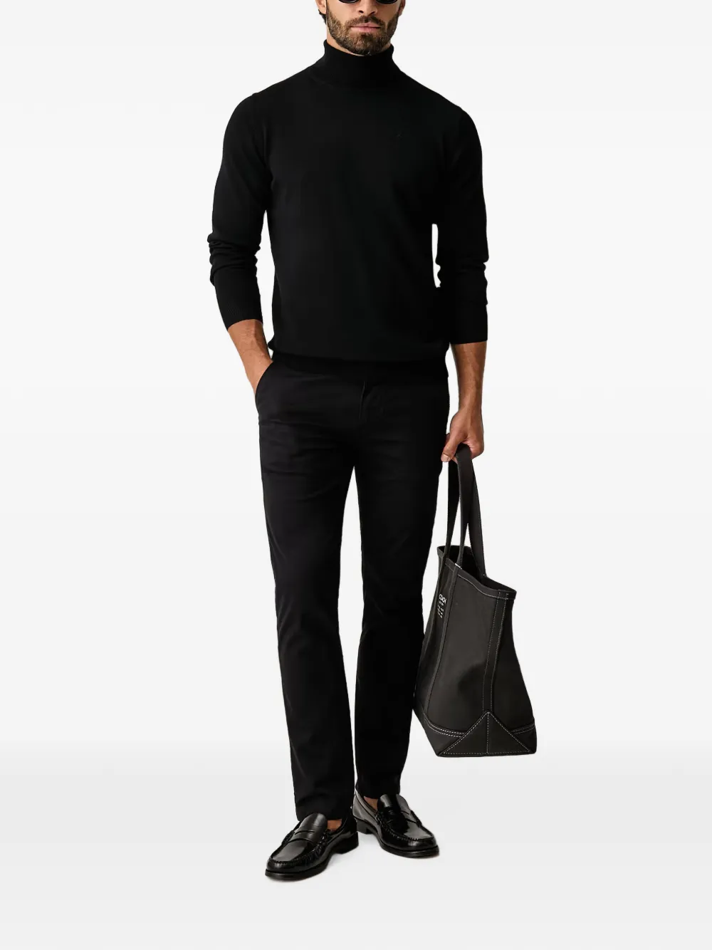 Karl Lagerfeld Coltrui met geborduurd logo Zwart