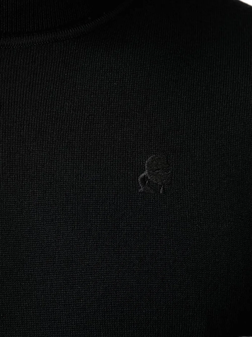 Karl Lagerfeld Coltrui met geborduurd logo Zwart