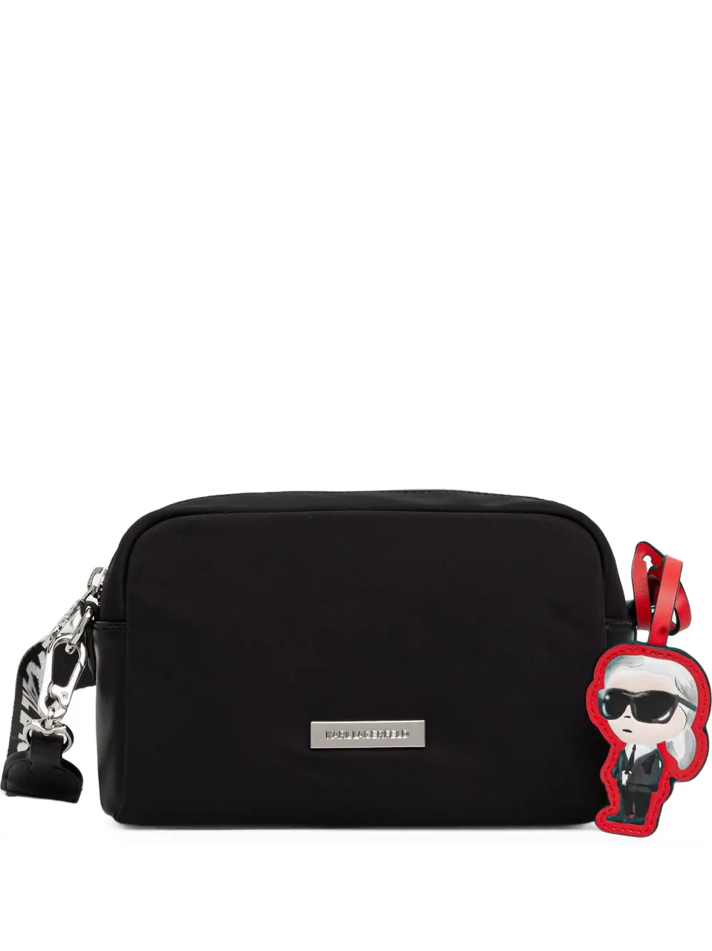 Karl Lagerfeld sac à bandoulière à logo - Noir