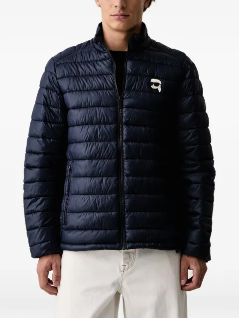 Karl Lagerfeld logo-patch quilted jacket