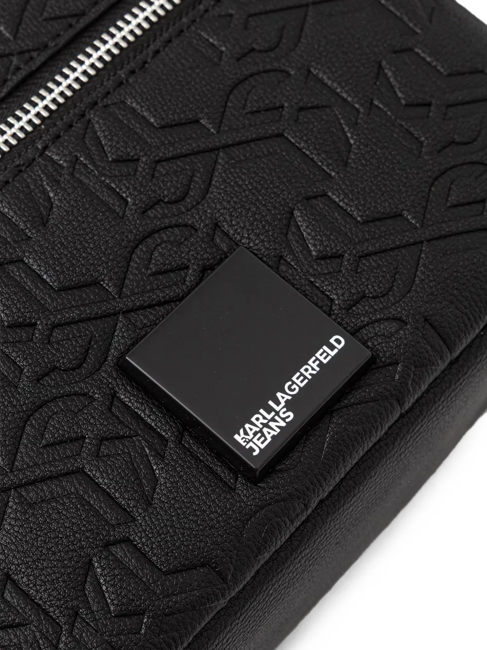 Karl Lagerfeld Jeans Heuptas met monogram-reliëf Zwart