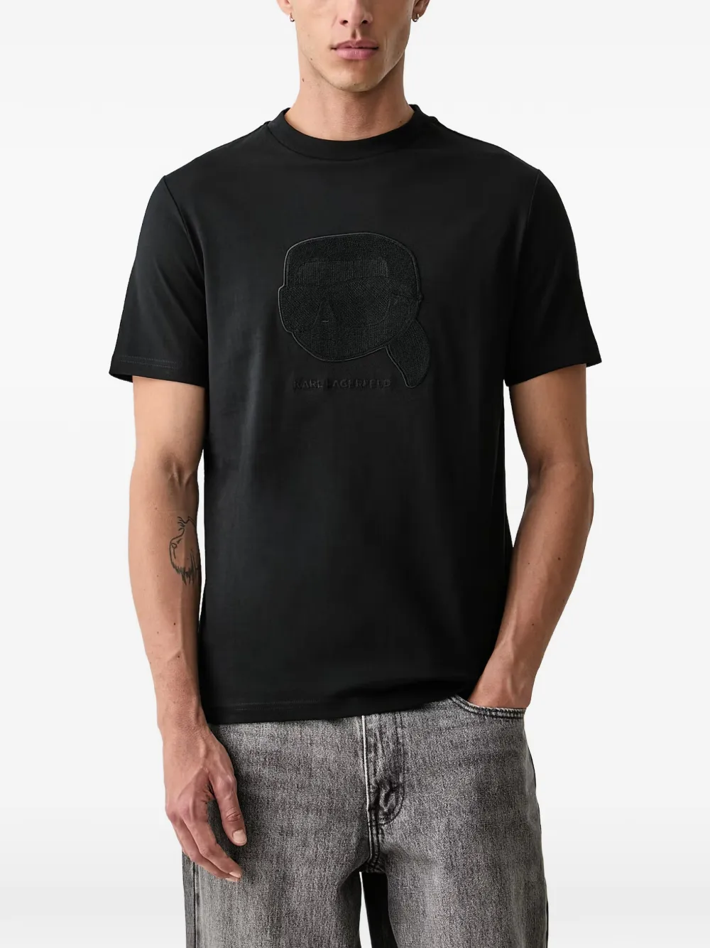 Karl Lagerfeld Ikonik-patch T-shirt