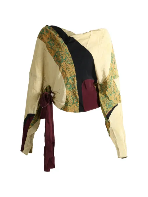 YANGKEHAN floral-print silk top