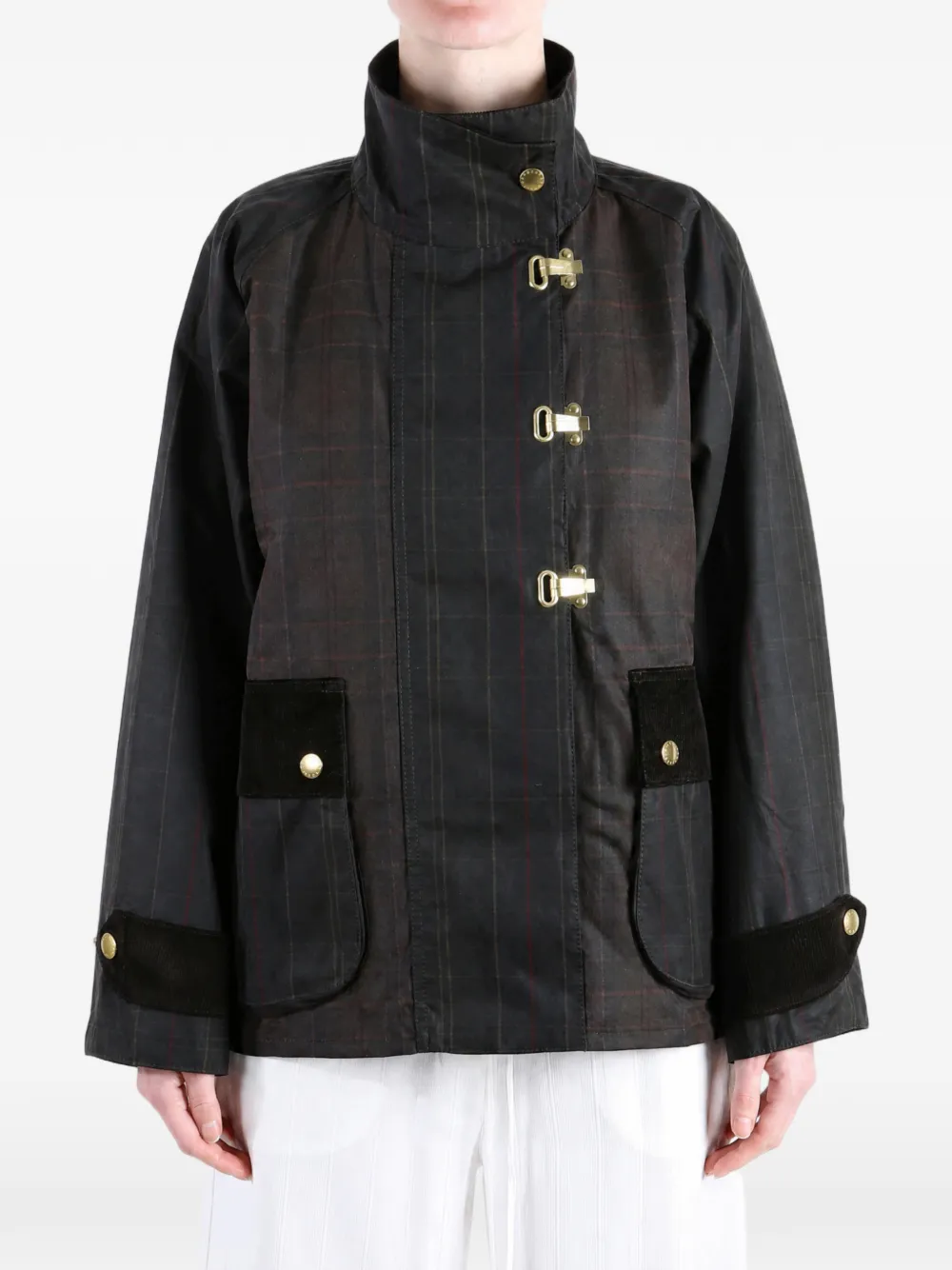 Barbour checked jacket Groen