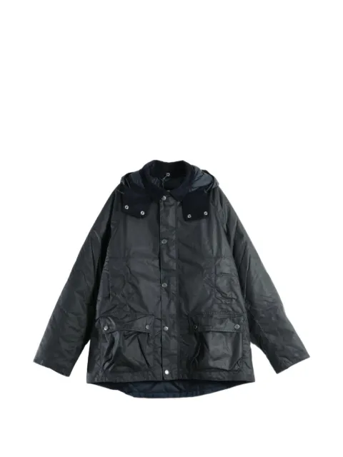Barbour Beaufort waxed-cotton hooded jacket