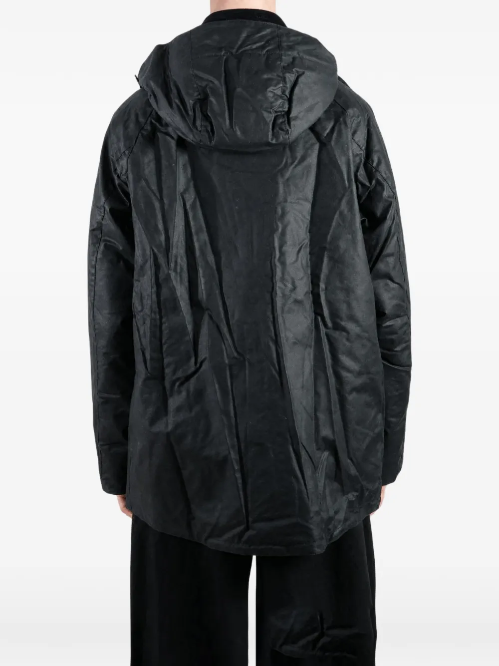 Barbour Beaufort jack van gewaxt katoen met capuchon Blauw