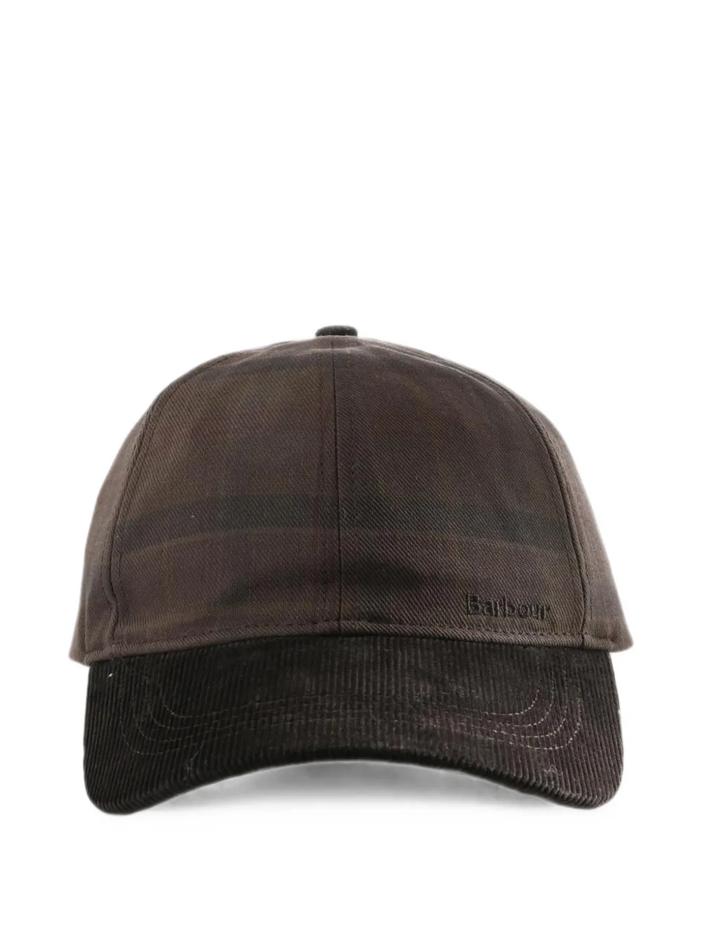 Barbour Tartan Corduroy-brim Cap In Brown