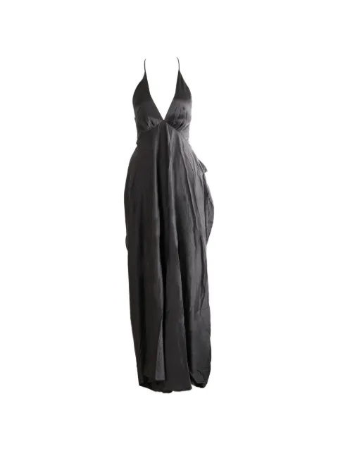 YANGKEHAN silk halterneck maxi dress
