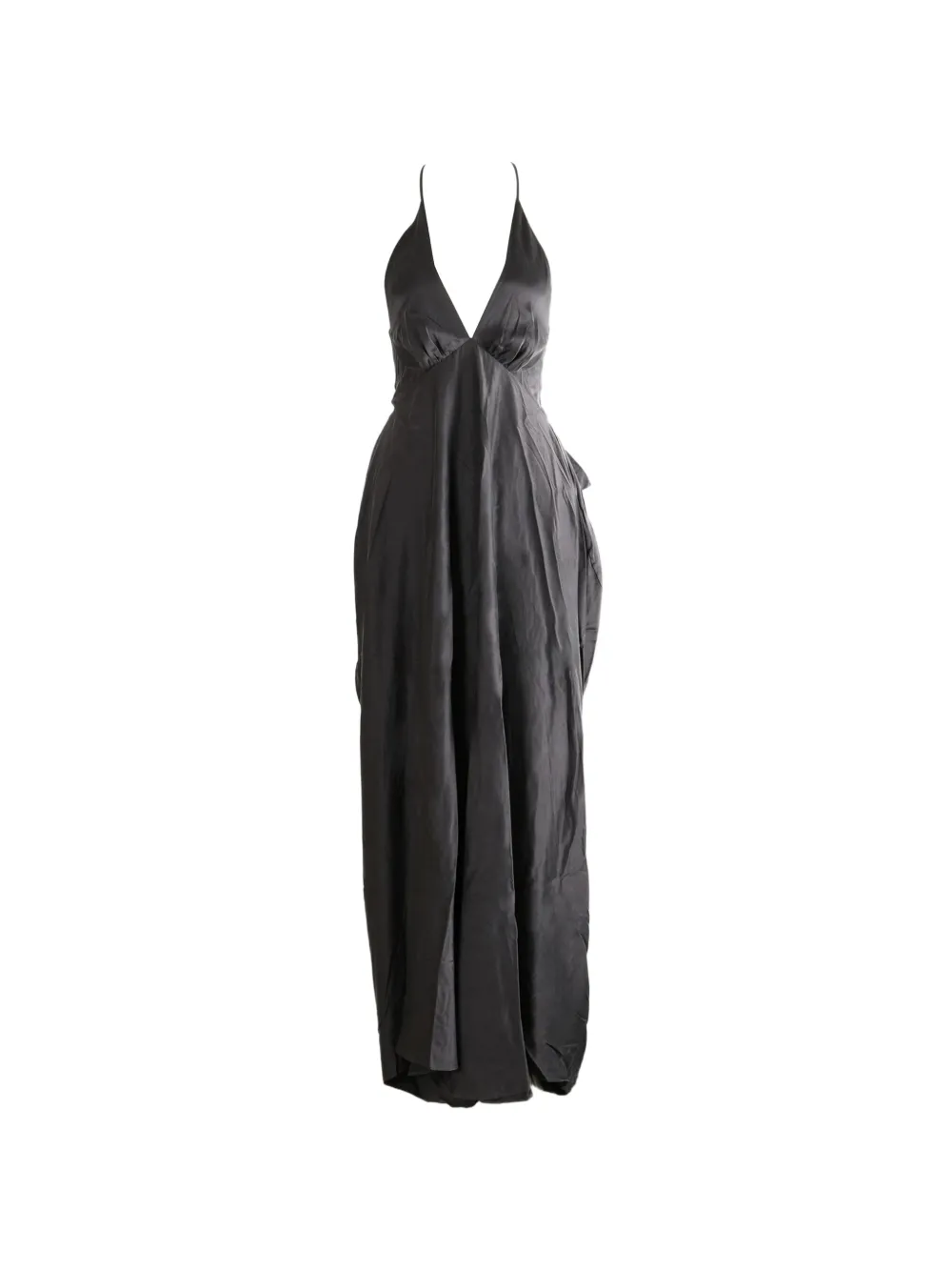 YANGKEHAN silk halterneck maxi dress