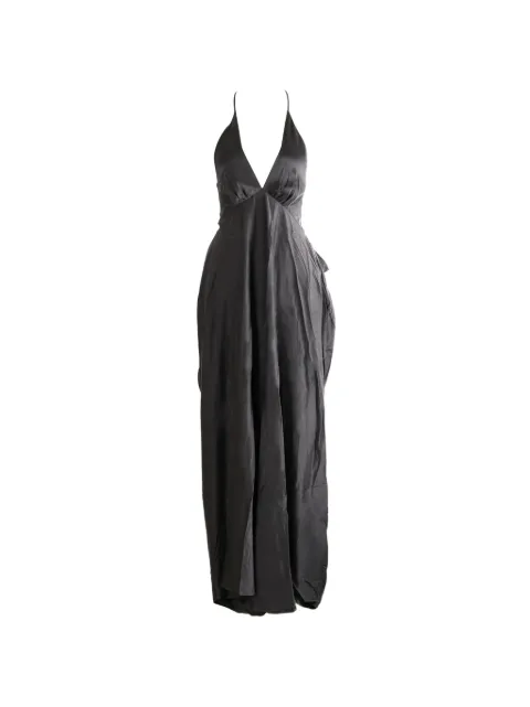 YANGKEHAN silk halterneck maxi dress