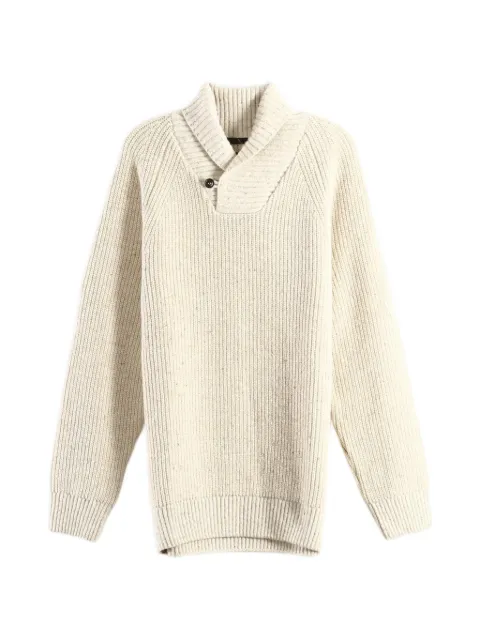 Barbour Fleck ribbed shawl-collar sweater