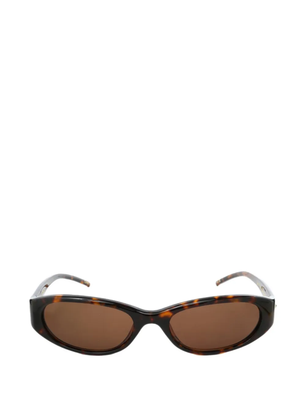 Chimi Tortoiseshell-effect Oval-frame Sunglasses In Brown