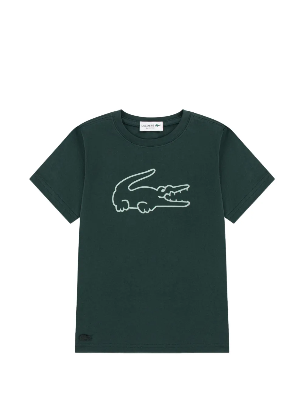Lacoste Kids crocodile-print logo-waistband pajamas Groen