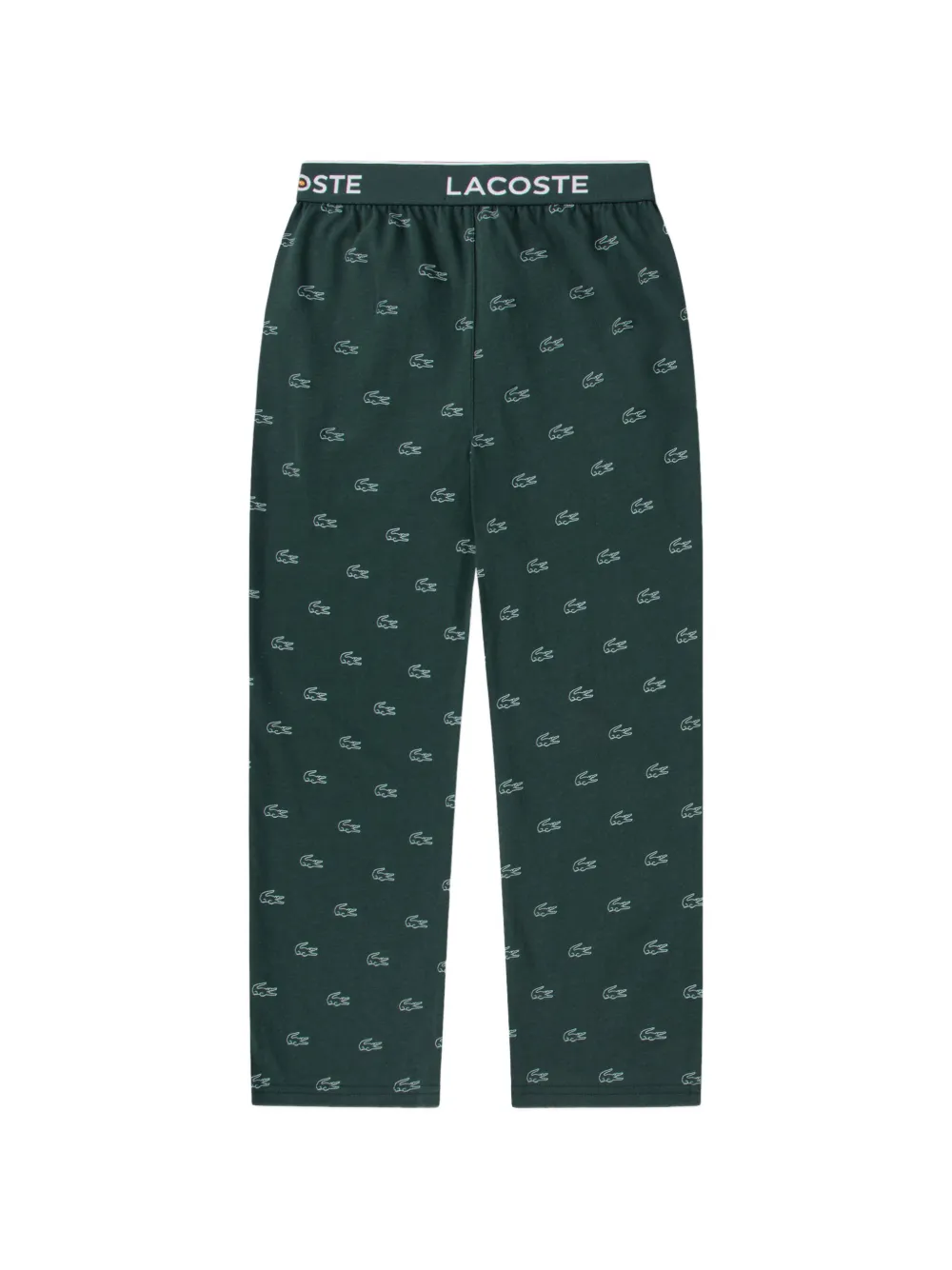 Lacoste Kids crocodile-print logo-waistband pajamas Groen