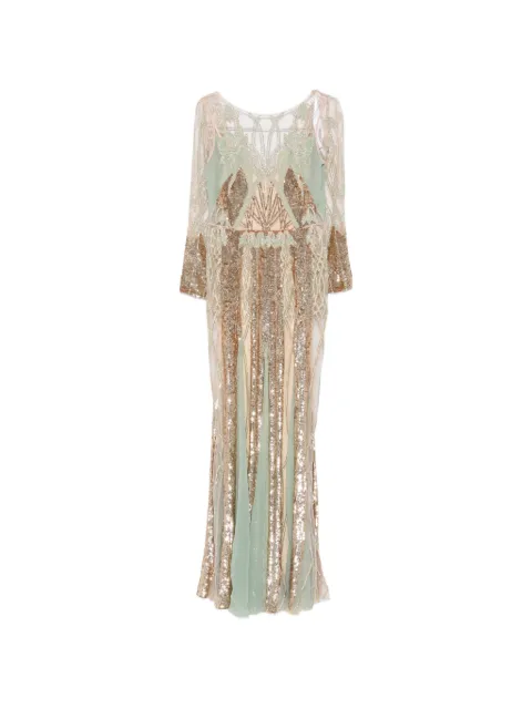 Temperley London Perseus Tattoo sequin-embellished maxi dress