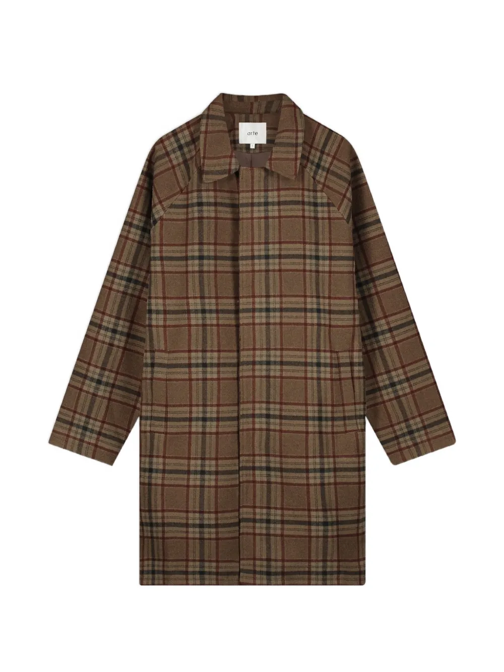 Arte Antwerp Cappotto plaid-check coat