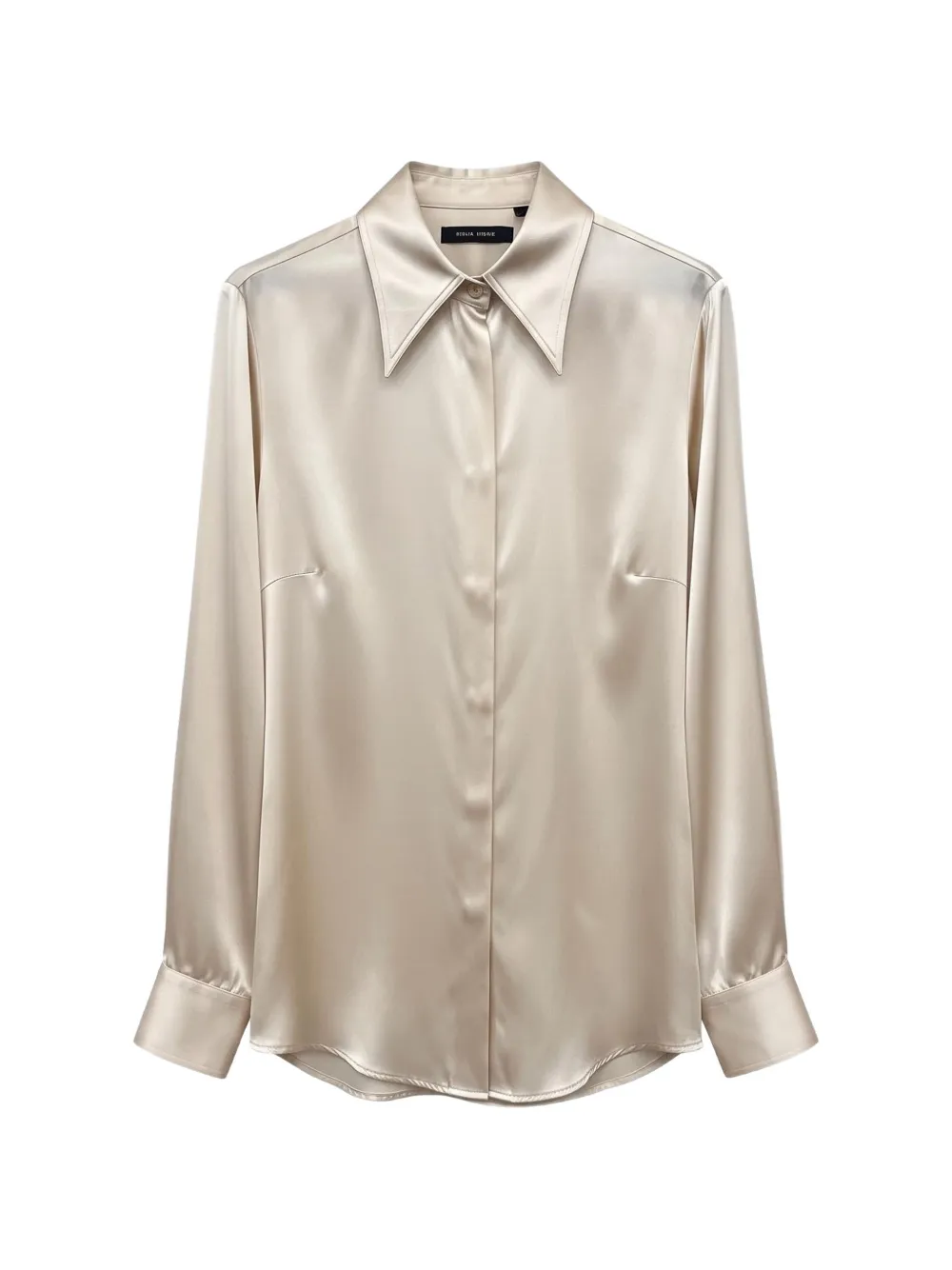 Black Label satin-finish long-sleeve shirt - Neutrals