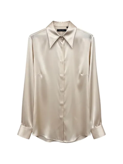 Black Label satin-finish long-sleeve shirt