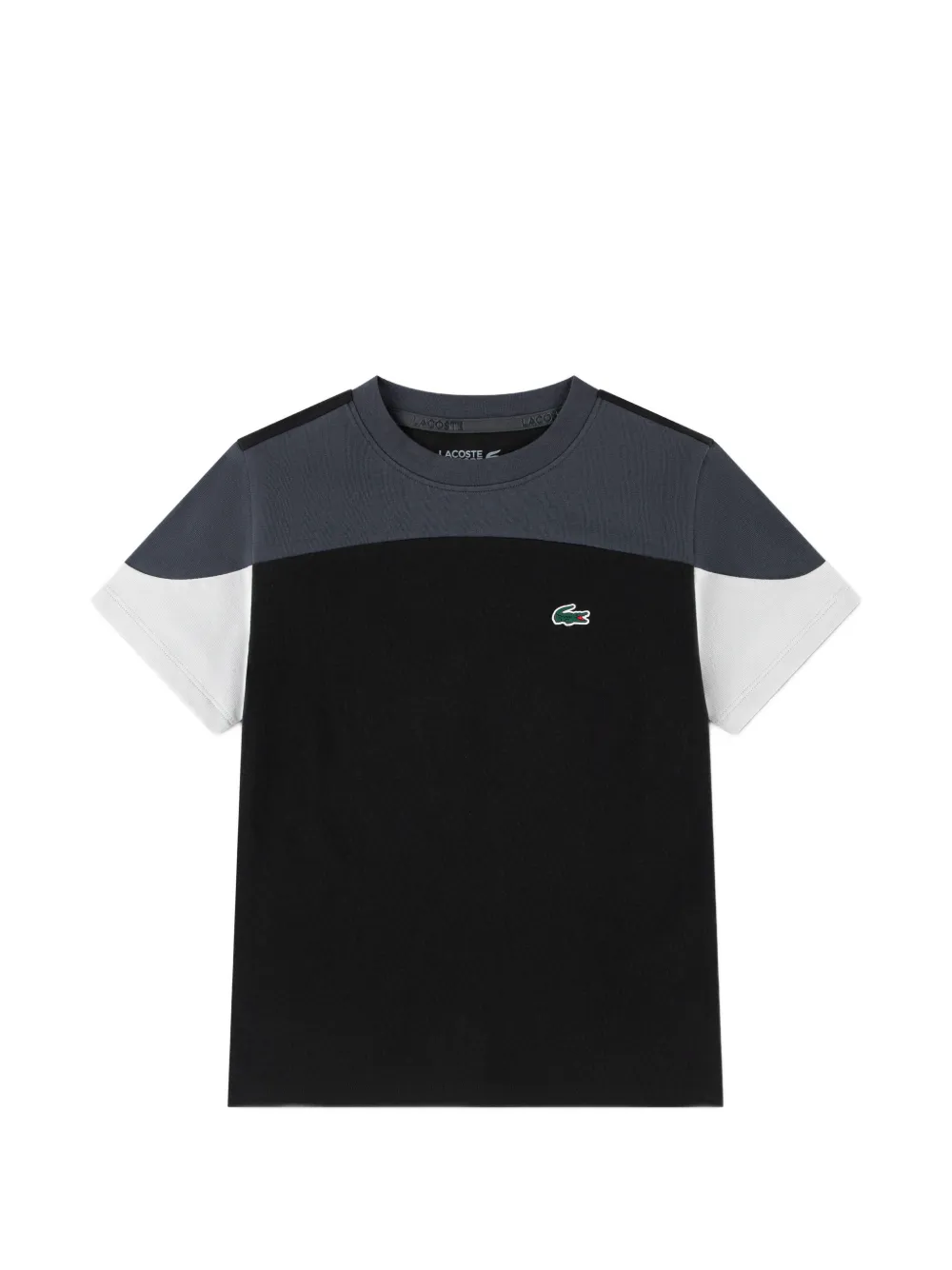 Lacoste Kids colour-block logo-print T-shirt - Nero