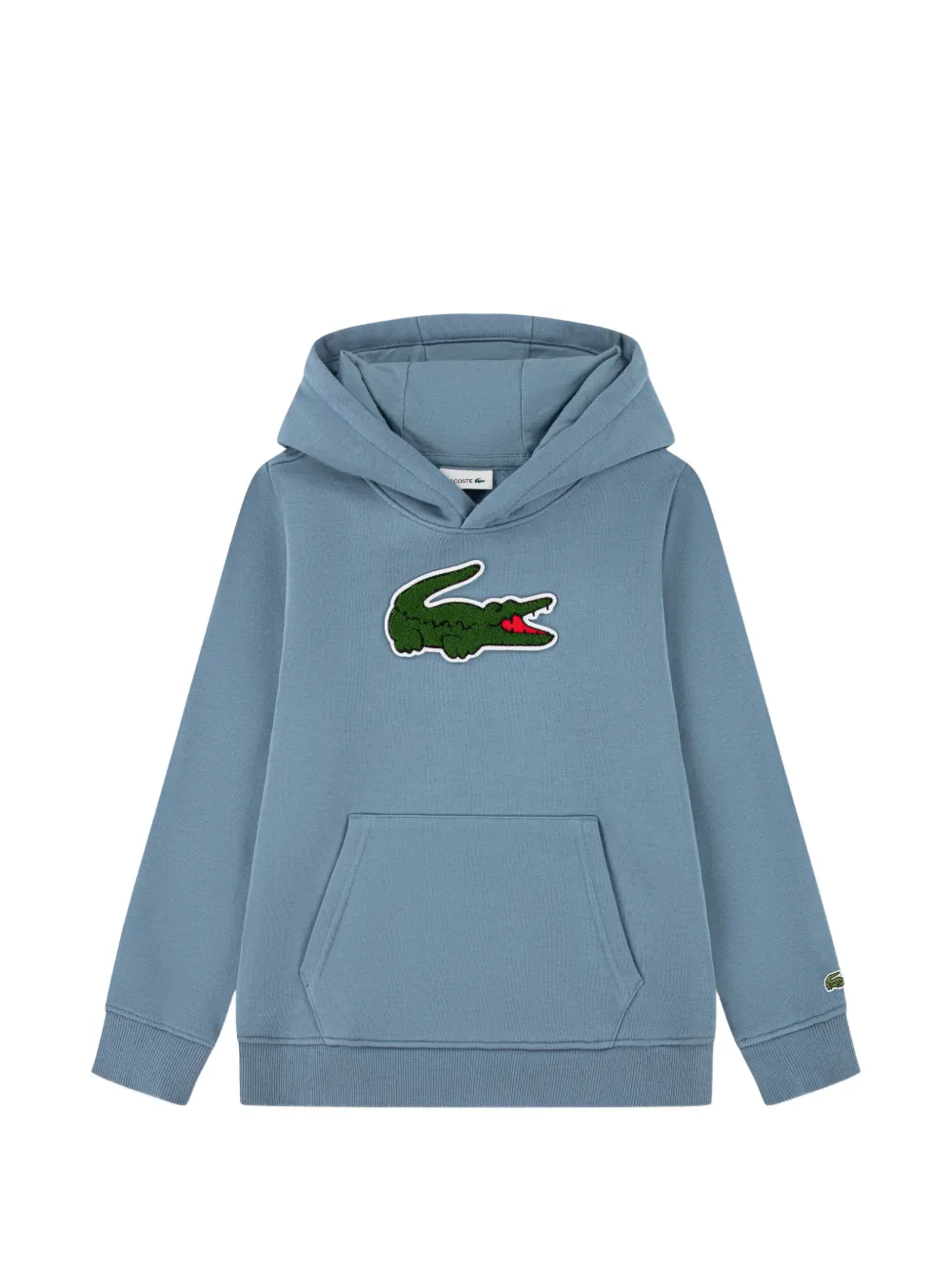 Lacoste Kids logo-patch hoodie Blauw