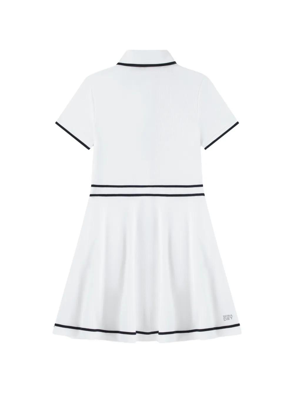 Lacoste Kids logo-patch zip-up dress set Wit