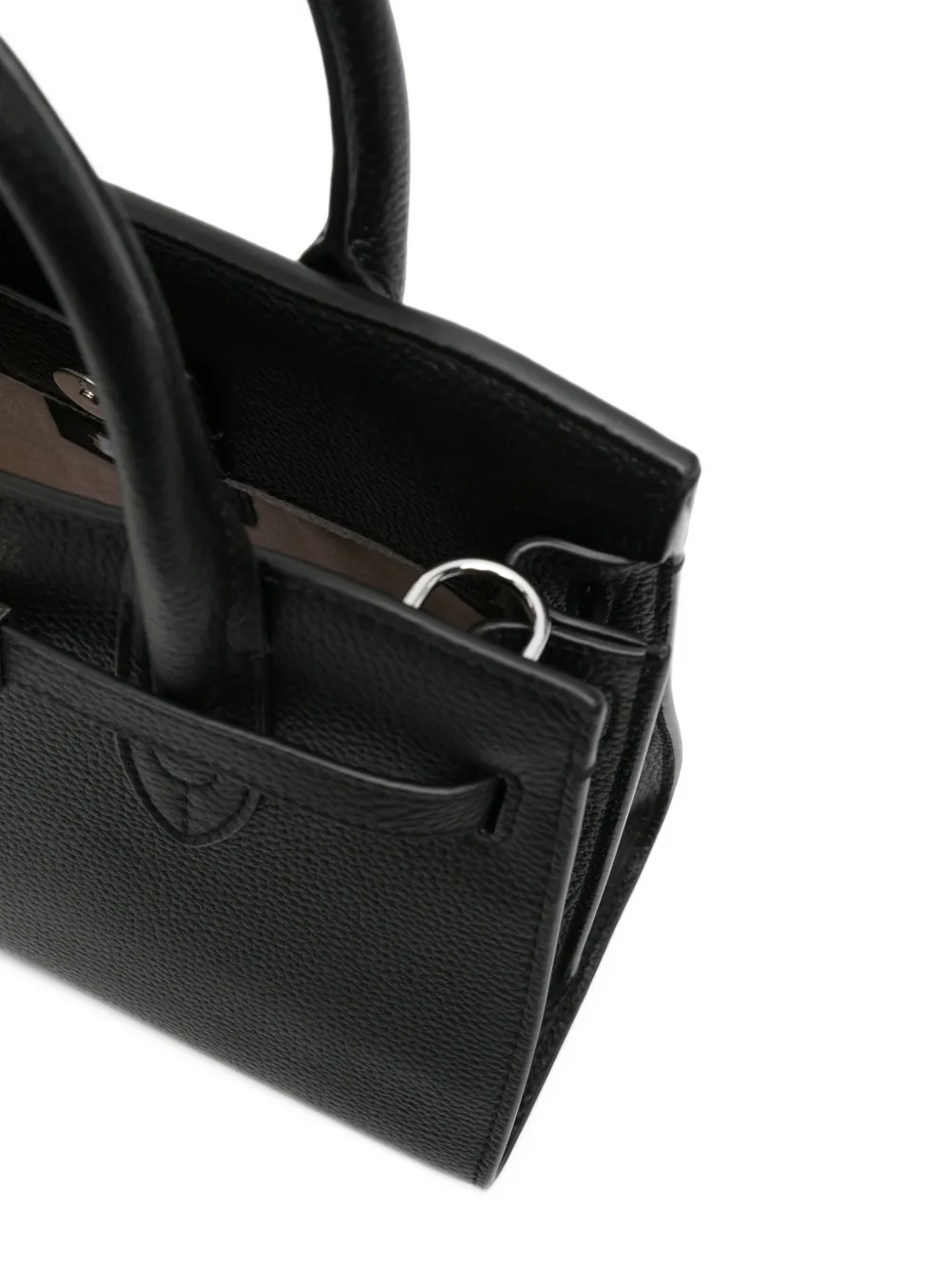 AIGNER Farah M leren shopper met textuur Zwart