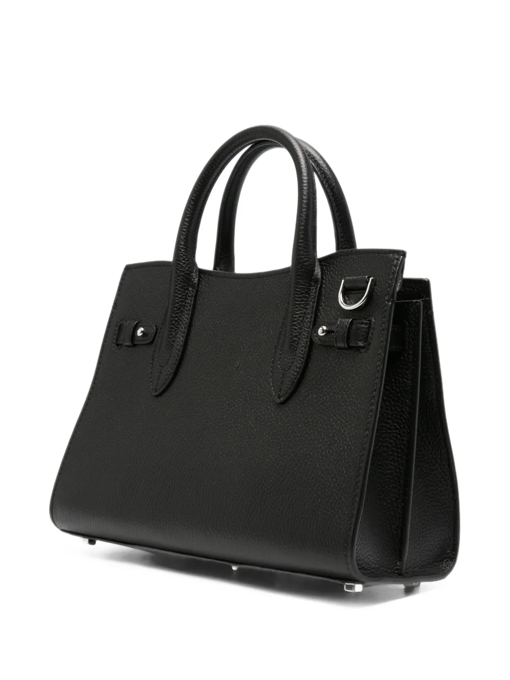 AIGNER Farah M leren shopper met textuur Zwart