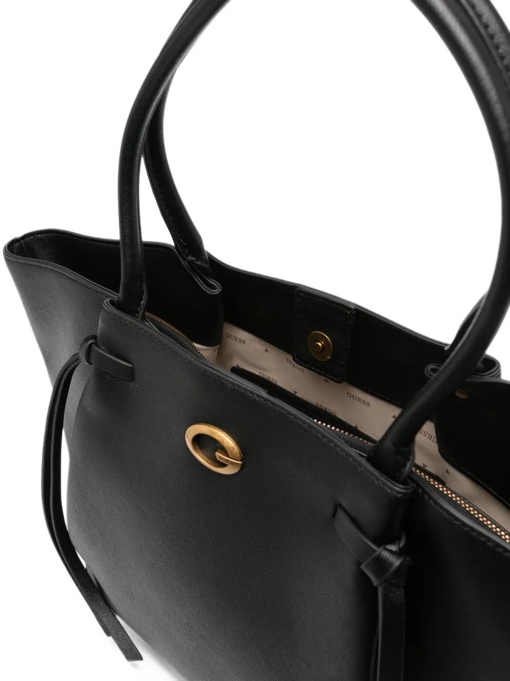 GUESS USA Allegra logo-plaque tote bag Zwart