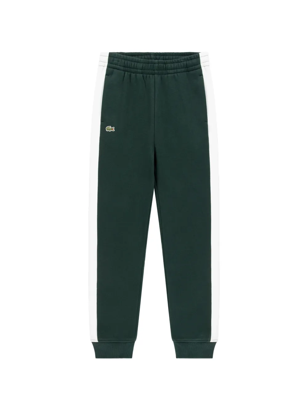 Lacoste Kids logo-patch side-stripe track pants - Verde