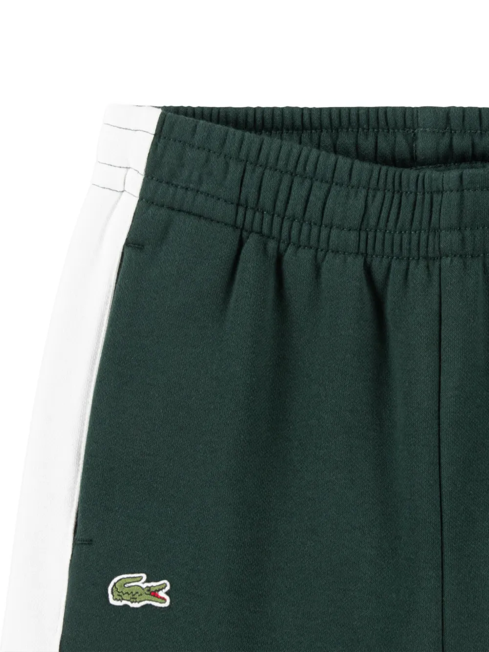Lacoste Kids logo-patch side-stripe track pants Groen