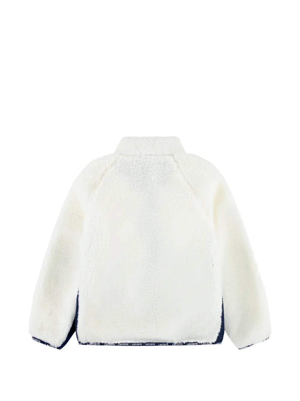 Lacoste Kids Jack met fleecetextuur en logo-patch Wit