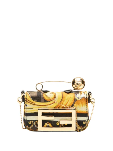 Fendi Pre-Owned 2016-2026 Fendace Nano Zucca Canvas Baguette crossbody bag