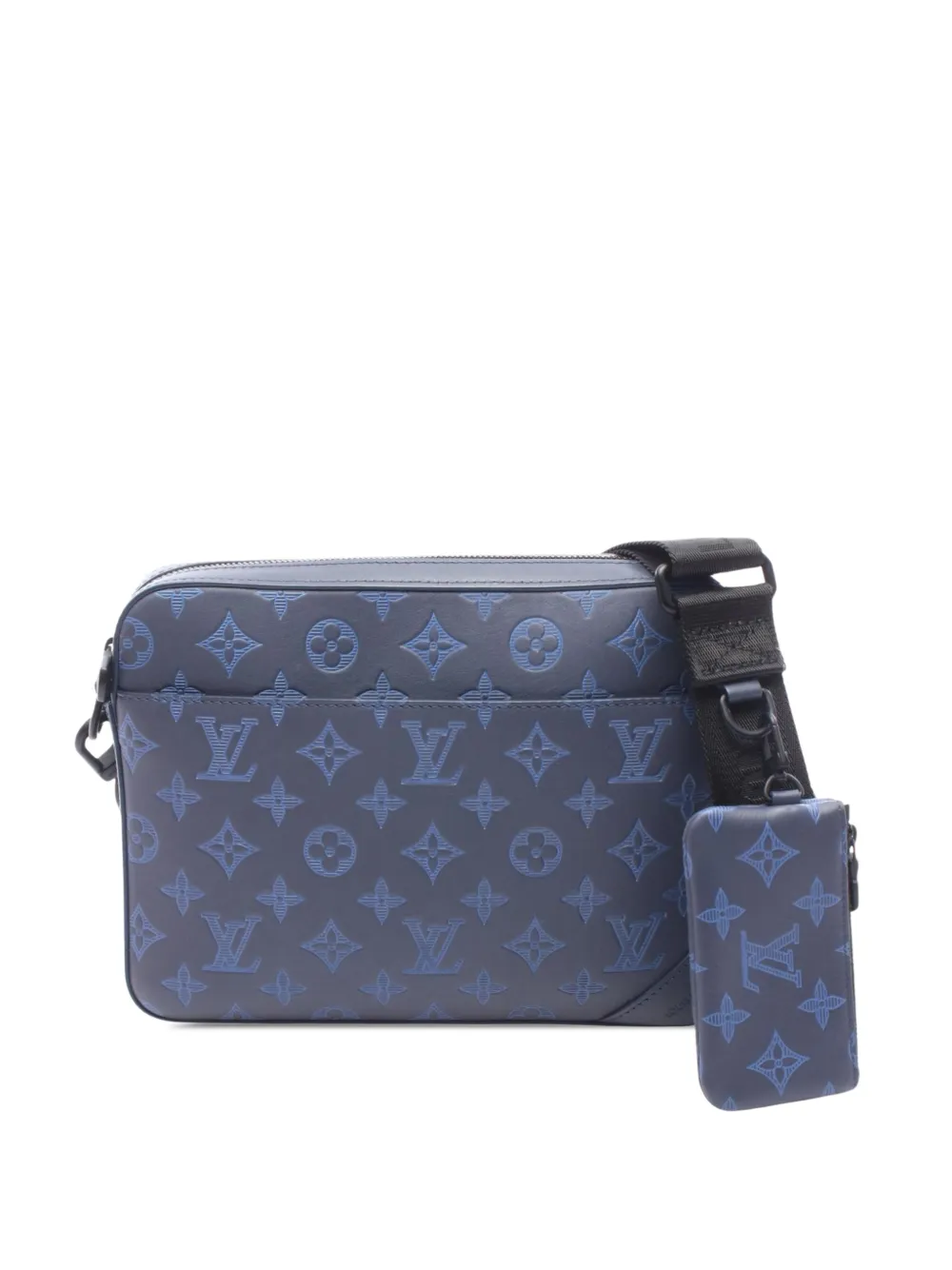 Louis Vuitton Pre-Owned 2021-2026 Monogram Shadow Duo Messenger crossbody bag - Blu
