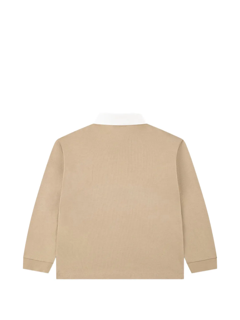 Lacoste Kids logo-embroidered polo shirt Beige