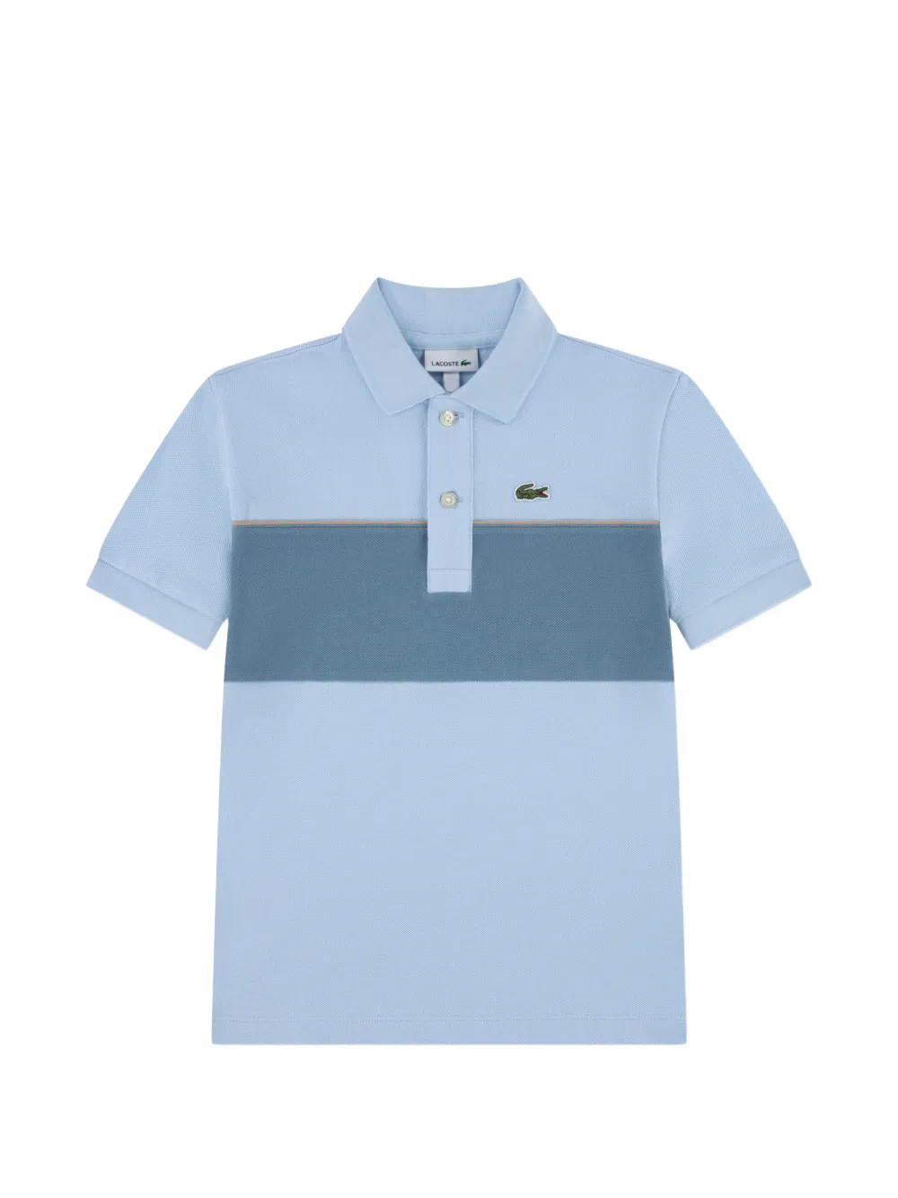Lacoste Kids Piqué poloshirt met colourblocking Blauw