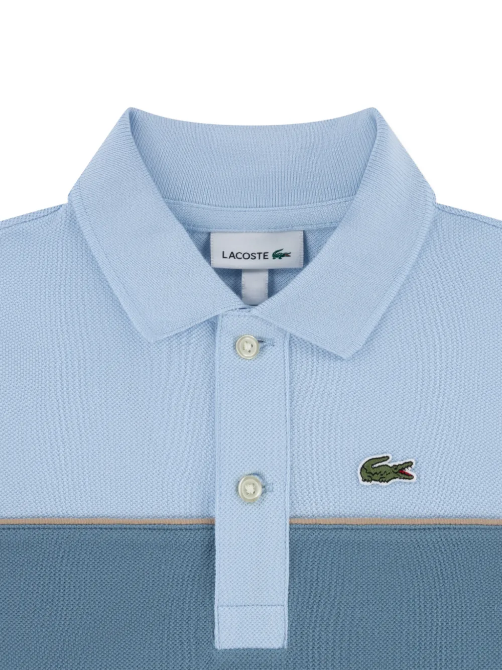 Lacoste Kids Piqué poloshirt met colourblocking Blauw