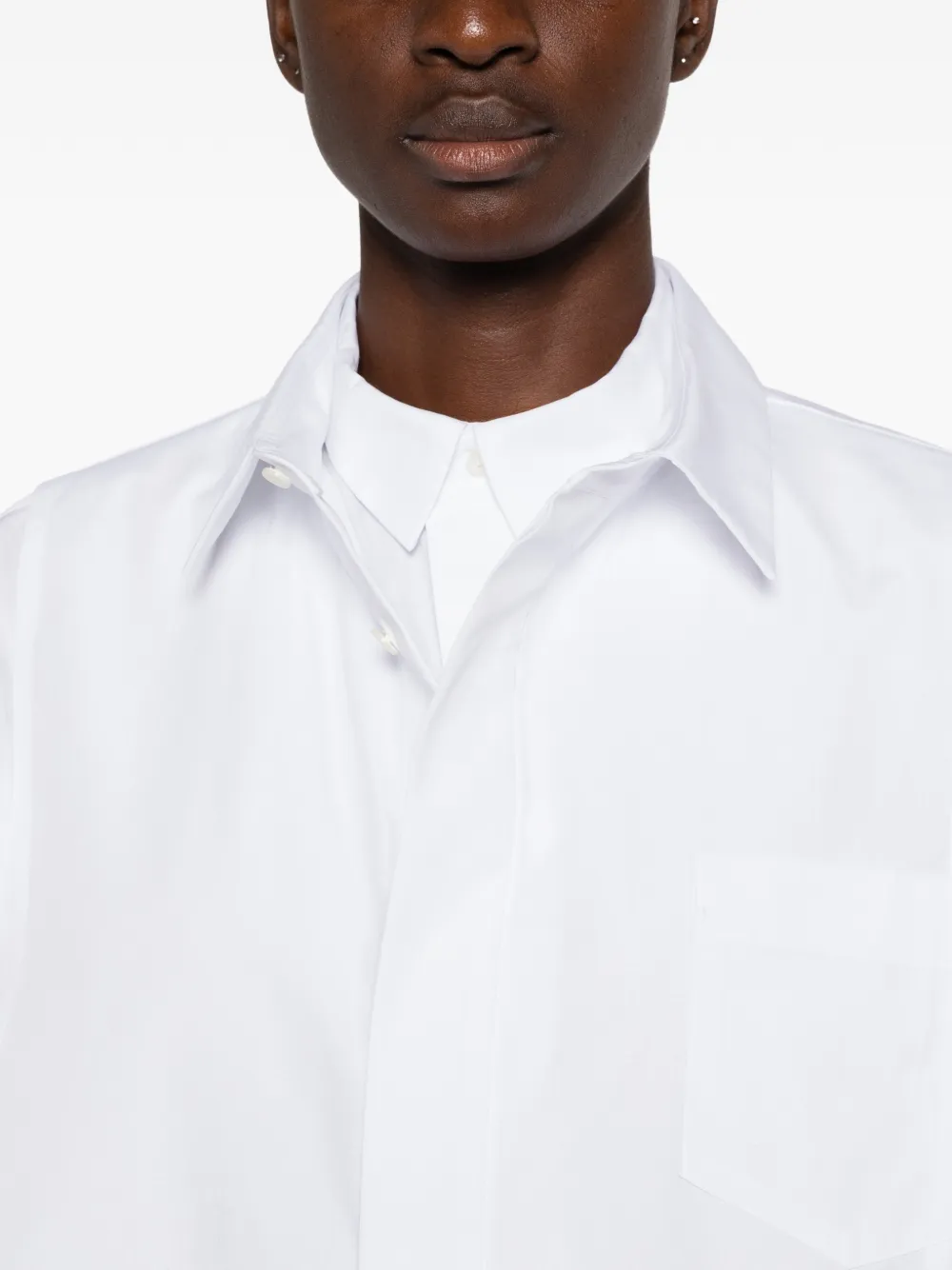 sacai layered-collar shirt Wit