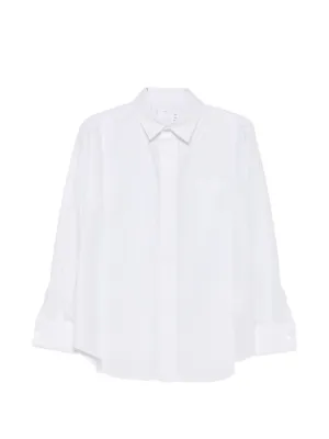 sacaiホワイト 半袖 クロップド丈 トップス Sacai Deconstructed Asymmetric Top | White | FARFETCH