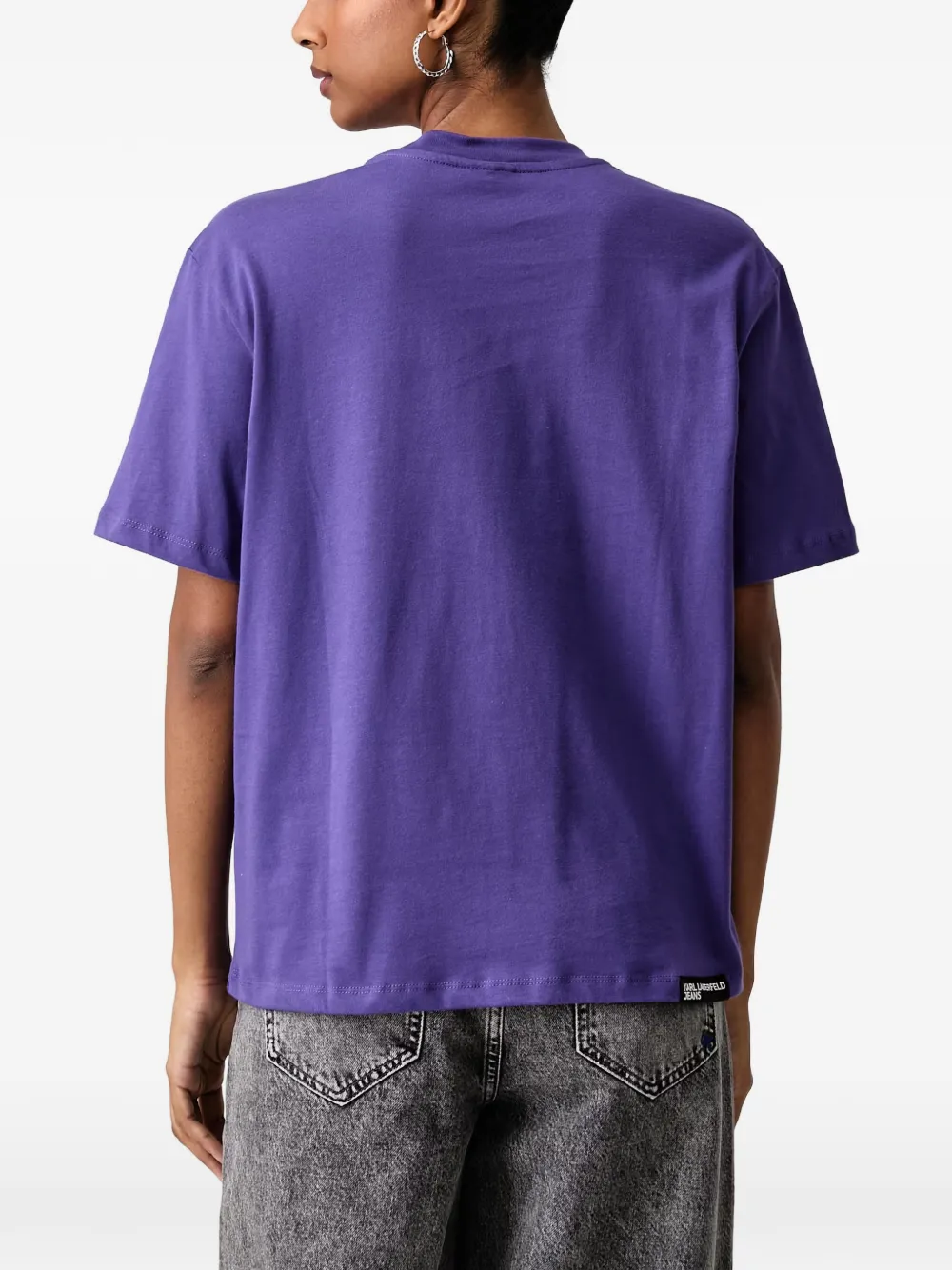 Karl Lagerfeld Jeans T-shirt met logoprint Paars